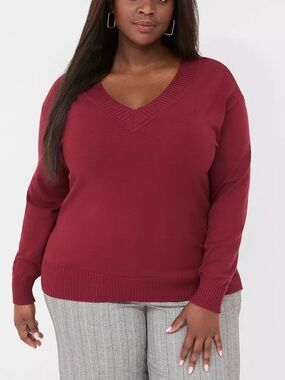 Lane Byant maroon v-neck sweater